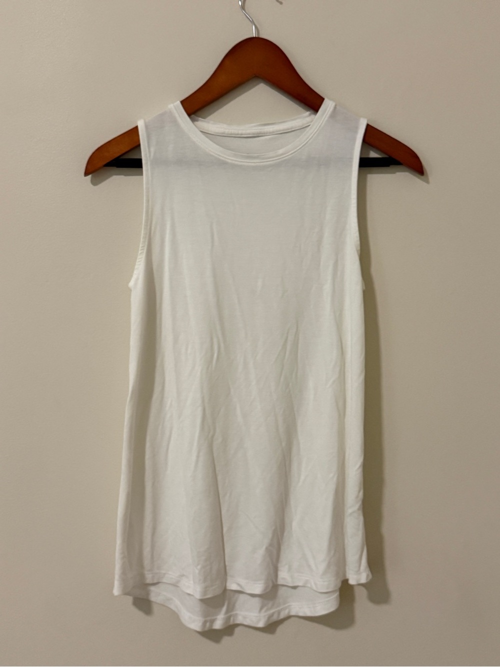 A New Day Tank Top XS White Lightweight Knit High Low Relaxed